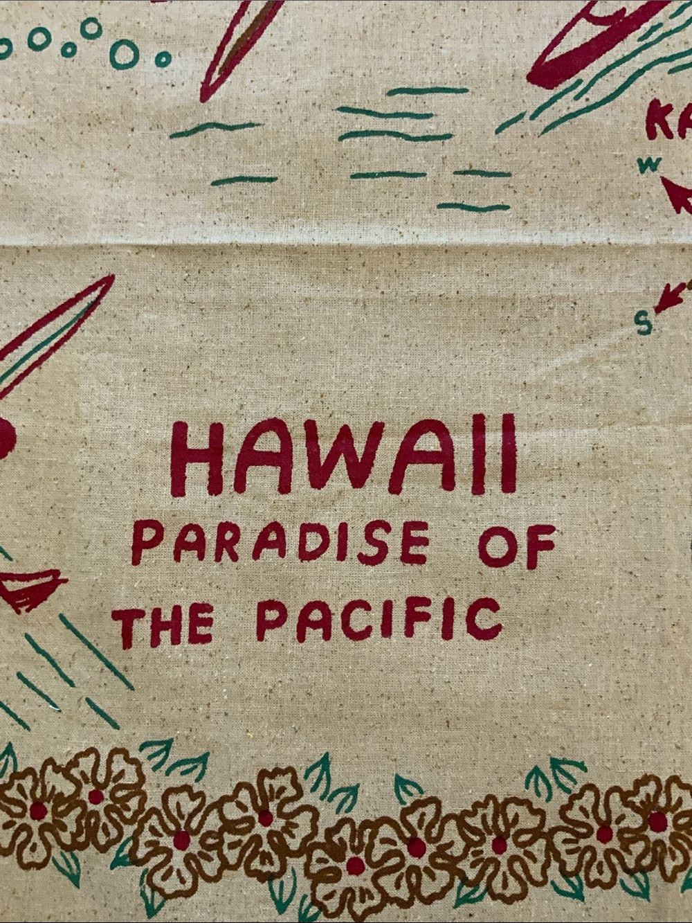 1940-50’s ‘Hawaii Paradise of the Pacific”Mint NOS
Tablecloth Rare - Picture 10 of 11